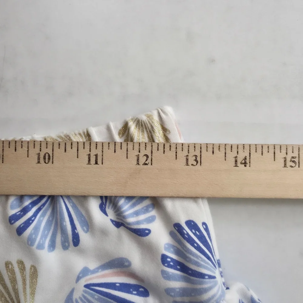 Tommy Bahama Skort Girls L 10/12 White Seashell Tiered Ruffle Glitter Skirt